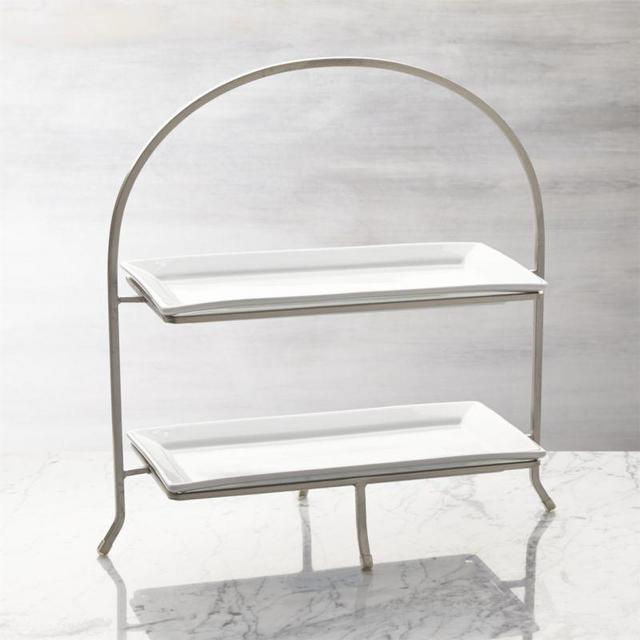 Cambridge 2-Tier Server with Plates - www.crateandbarrel.com