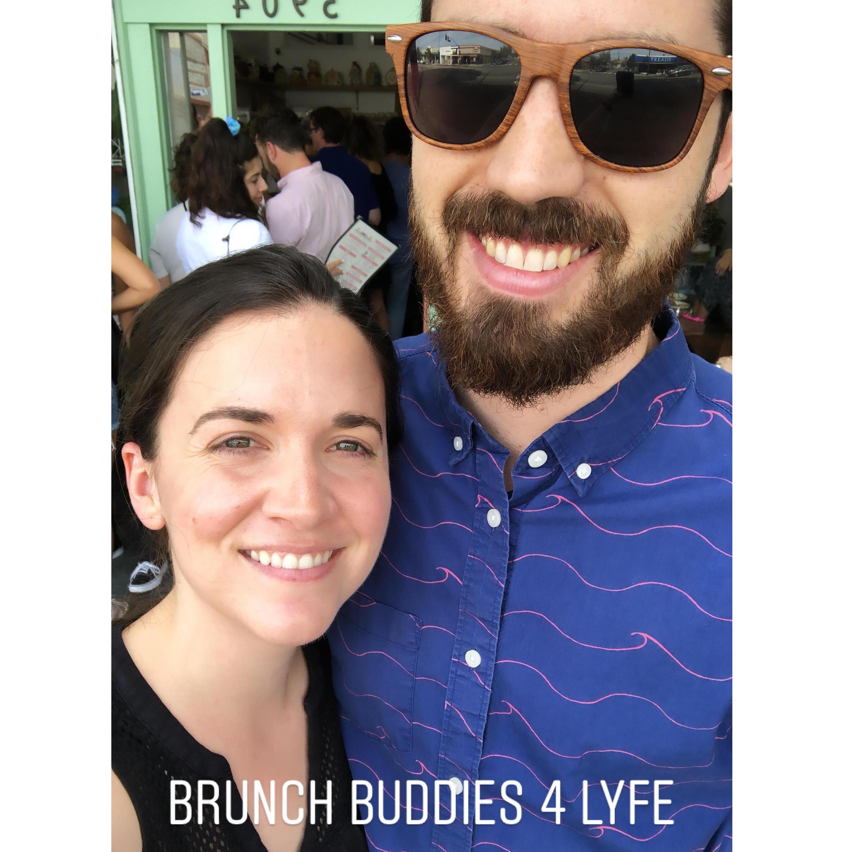 Getting brunch at our favorite spot in LA.