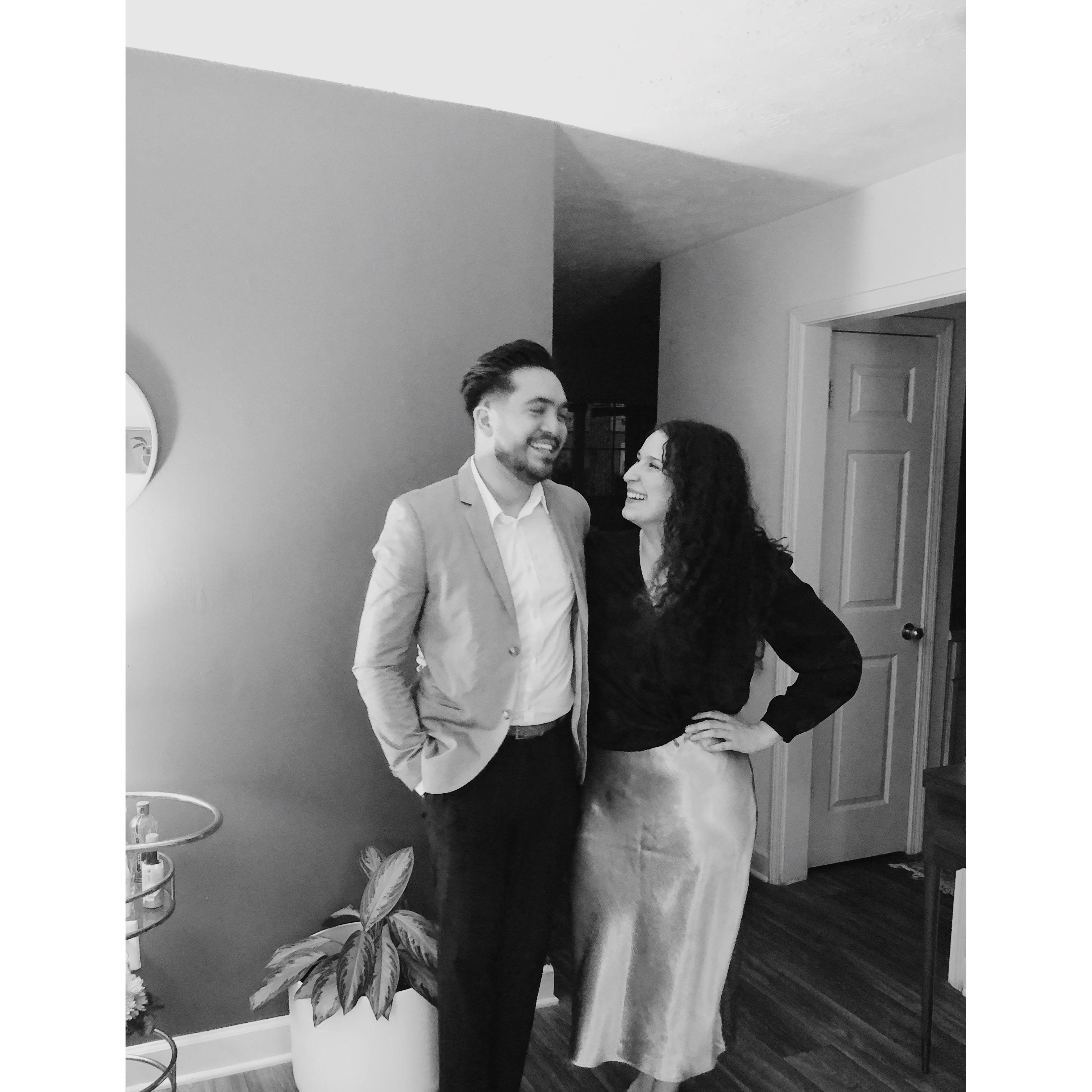 first valentines together, one month into dating.