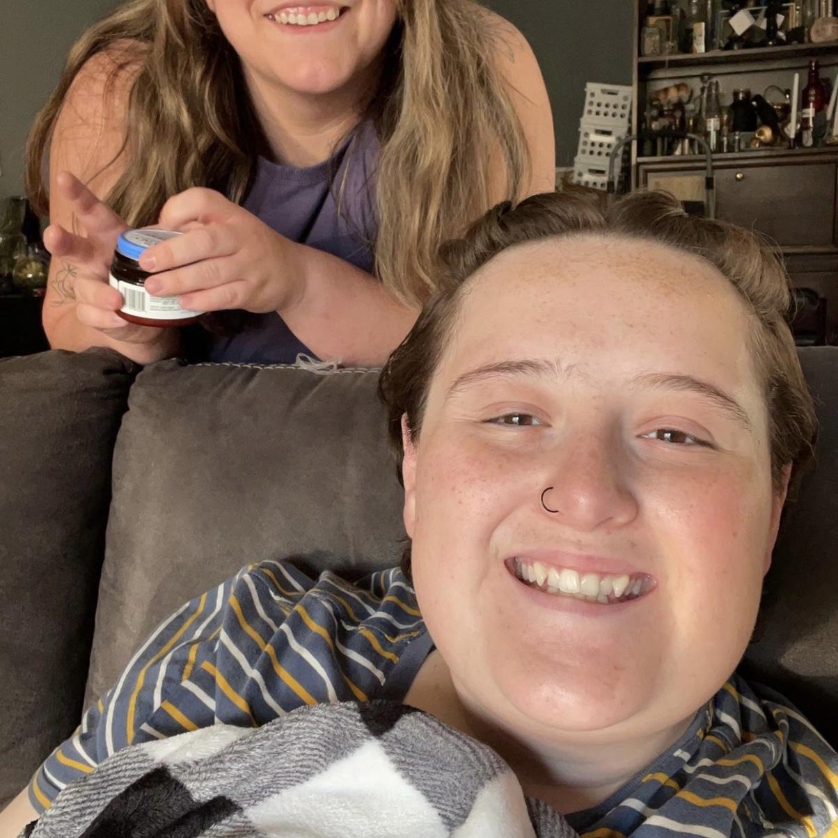 Right before this picture Carissa was having a great time braiding my hair- Kelly