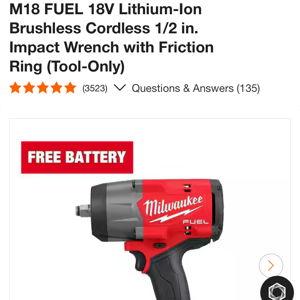 Milwaukee Fuel 1/2” Impact Wrench