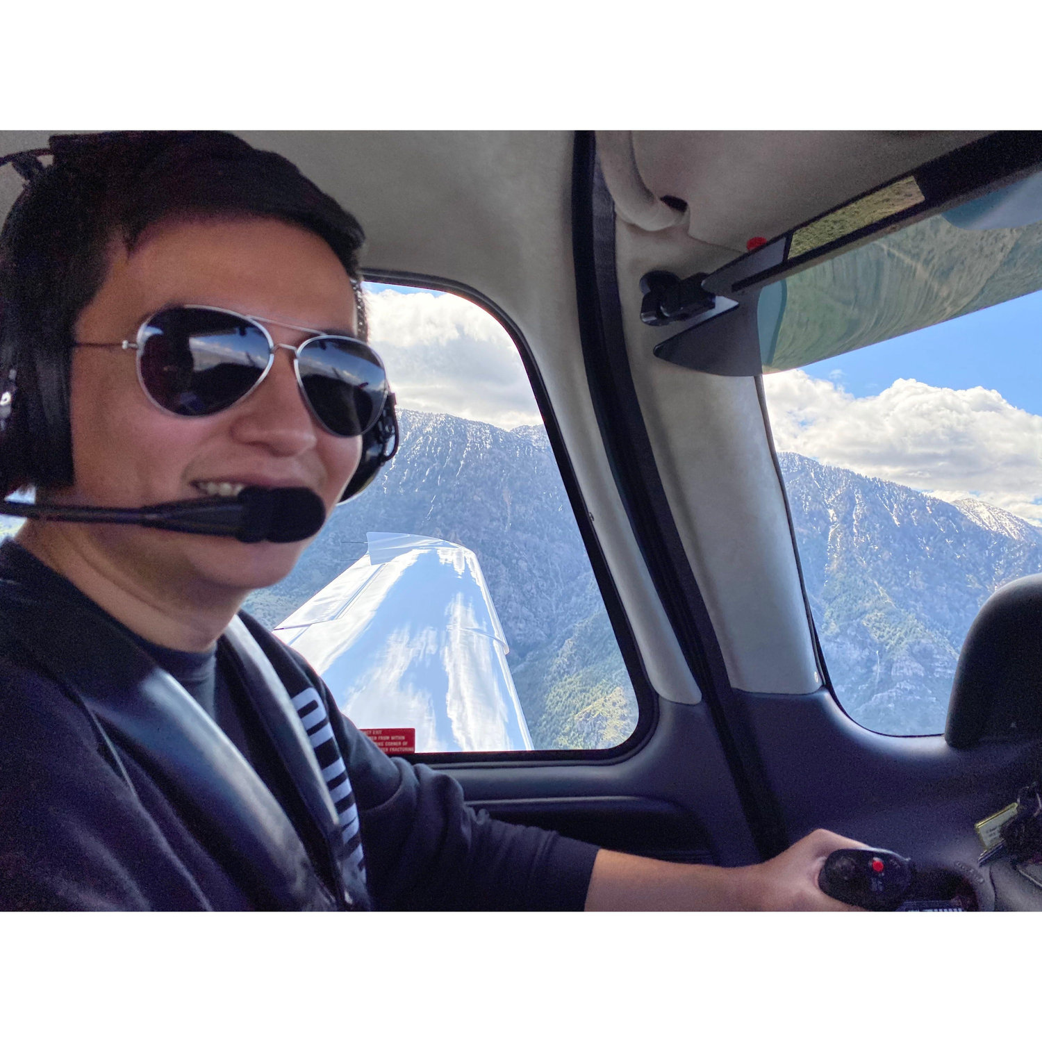 Mateo started his journey as a pilot (This is just here because Sam loves this photo of her pilot fiancé) 2020