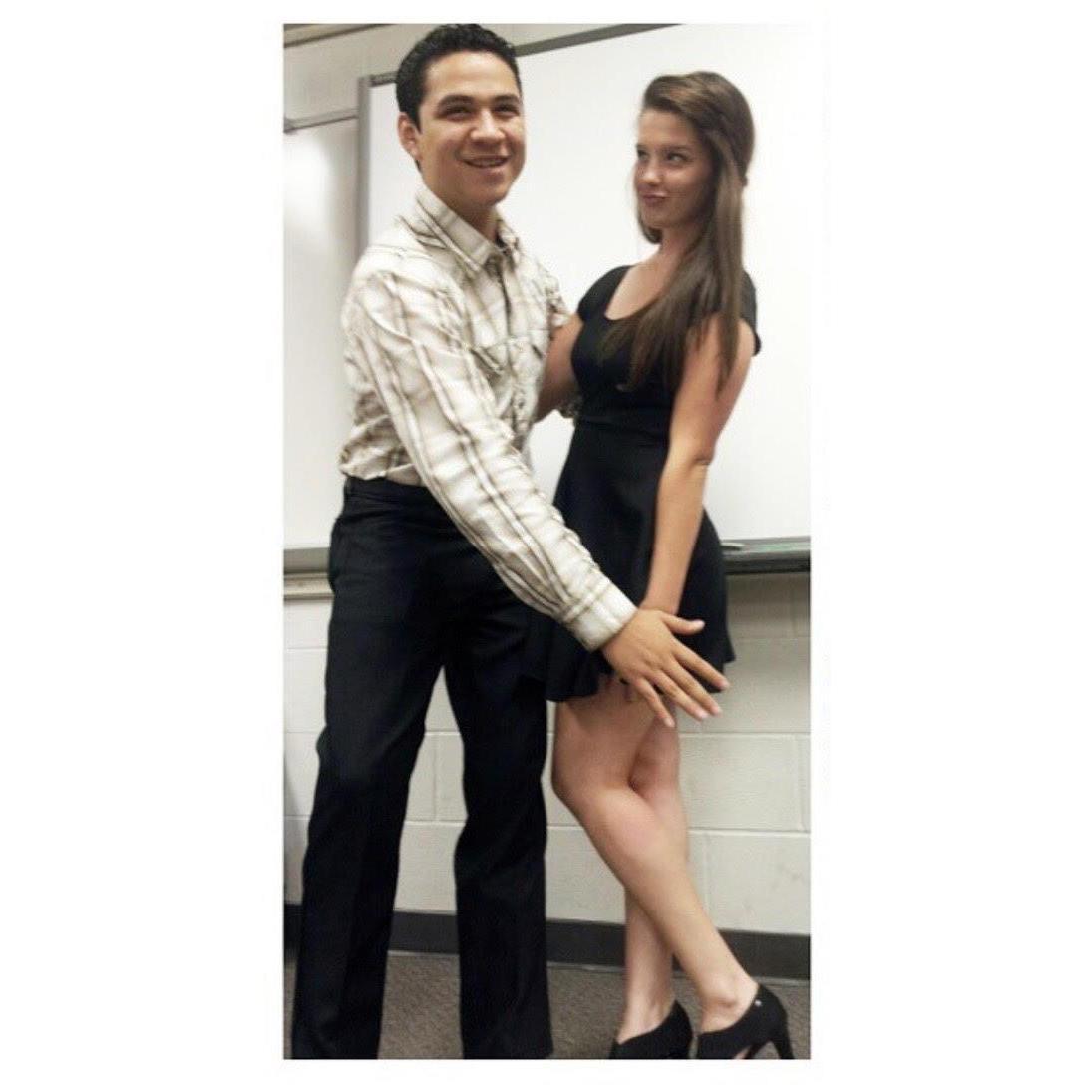 The first photo Marco and Julia ever took together. It was the end of senior year, when the seniors all decided to dress up one last time before graduation.