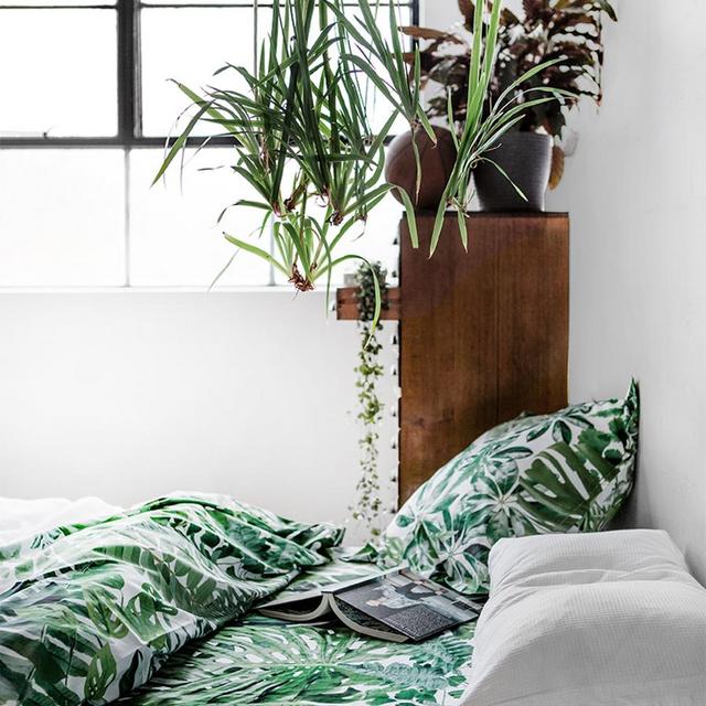 Monstera King Size Bedding - flat bed sheet only
