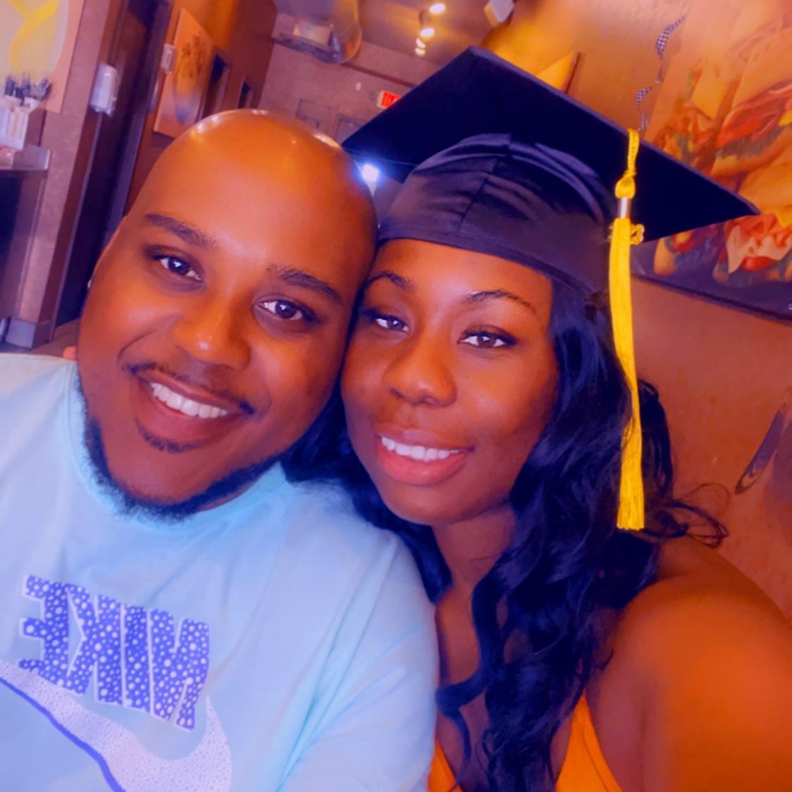 Supporting me at my graduation