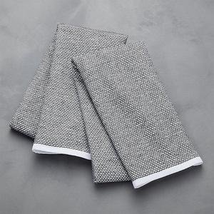 Black Textured Terry Dish Towels, Set of 2