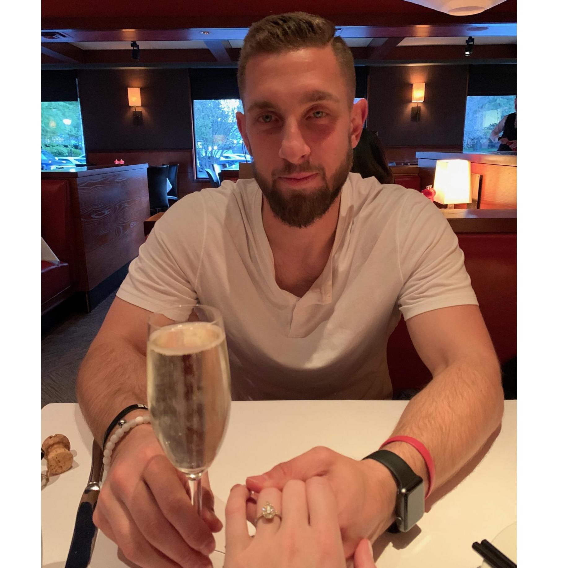 The night we got engaged!