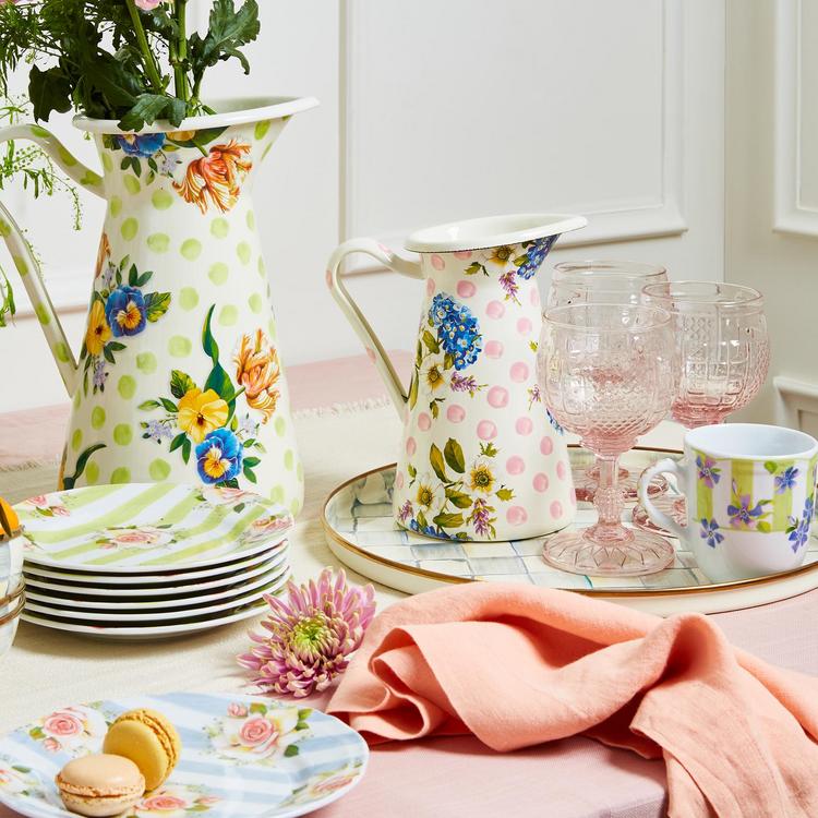 MacKenzie-Childs, Wildflowers Enamel Practical Pitcher | Zola