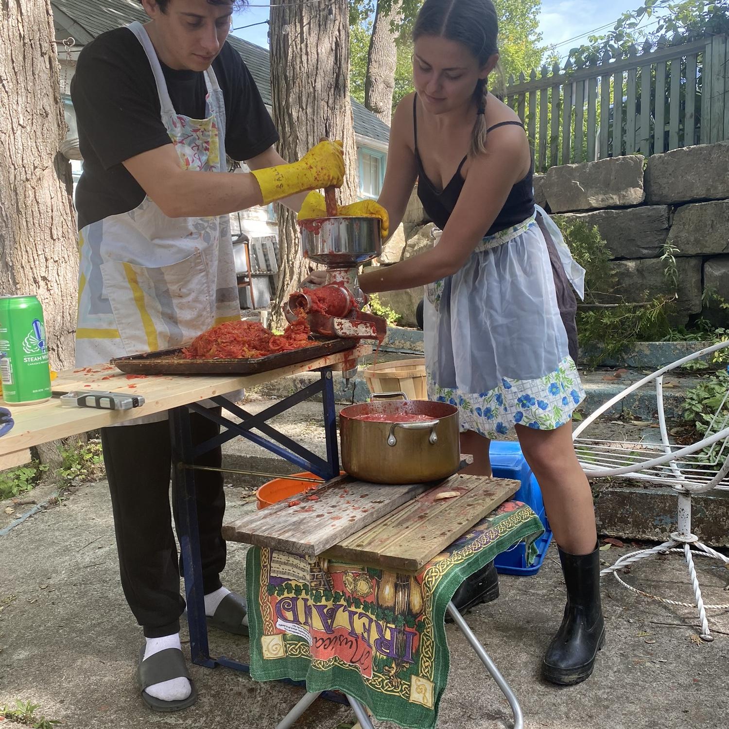 Pasta sauce at the cottage