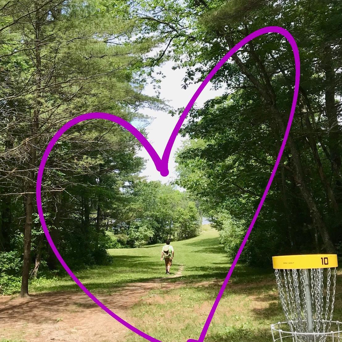 The first time I texted a photo of Stephen to my family, during a hike!  Annie drew the big heart and my mom and Jess zoomed in and noticed his “strong calf muscles” and calf tattoo 😂