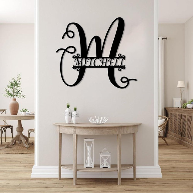 Split Letter Metal Monogram, Custom Signs Outdoor Metal, 16 Gauge Metal Name Sign, Family Sign Wall Decor, Durable Metal Sign, Personalized Wedding Gift