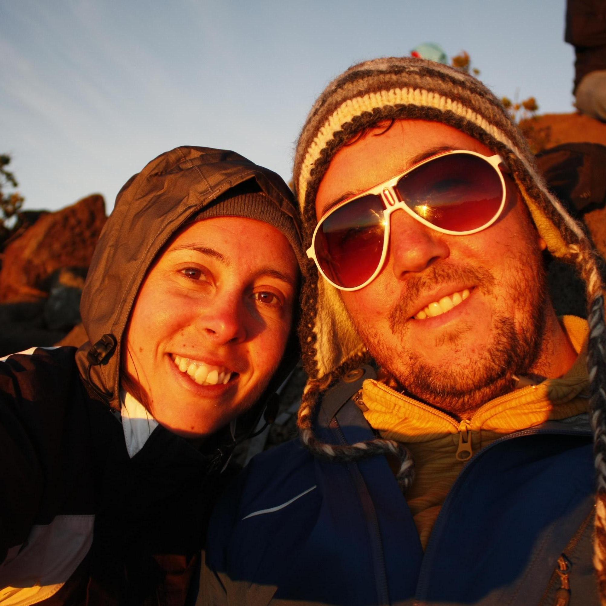 Watching the sunrise from the top of Haleakala volcano