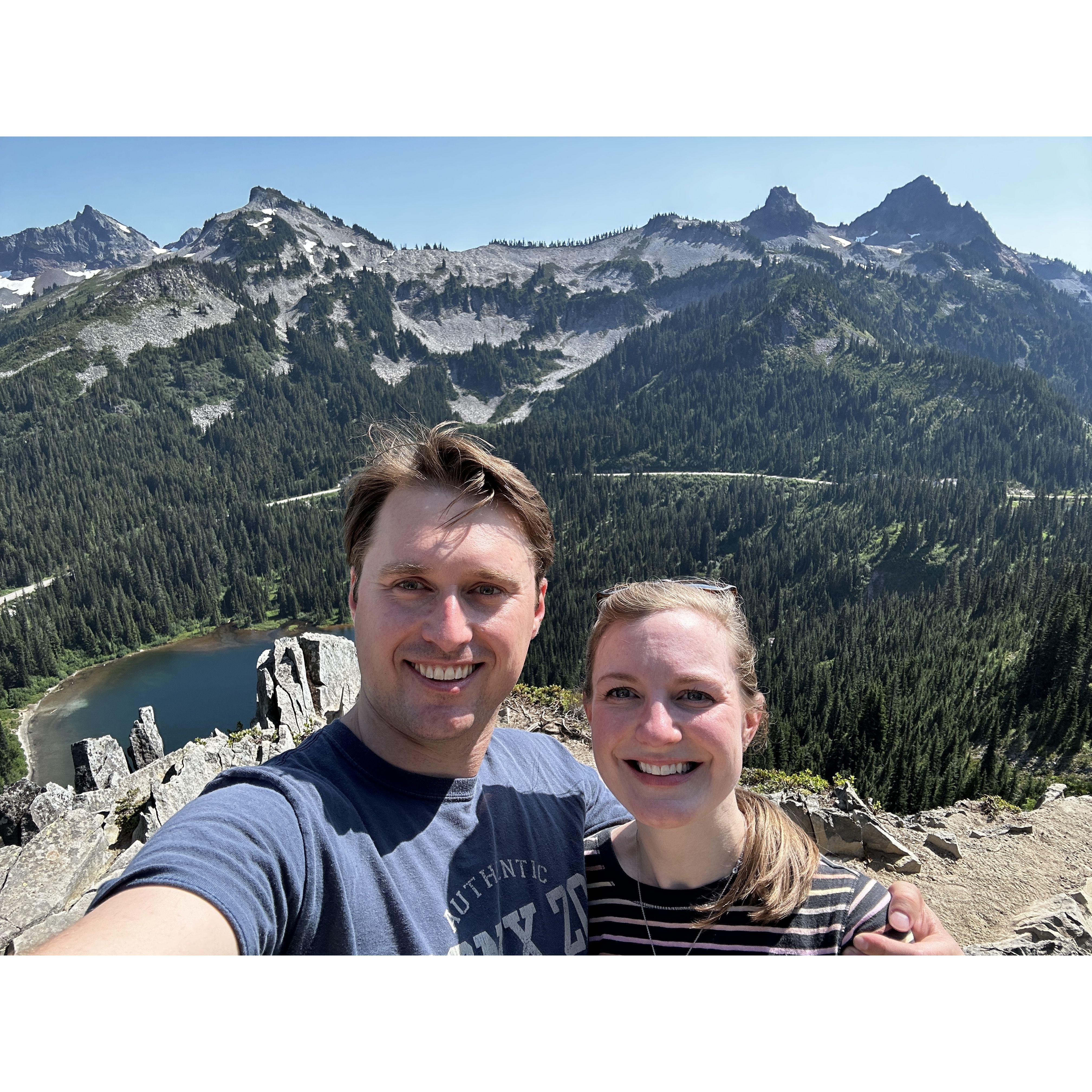 Hiking near Mt. Rainier, Washington State