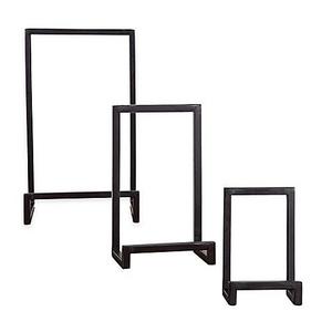 San Miguel Tribeca Metal Easel in Dark Brown