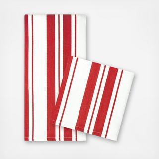 Striped 3-Piece Dishtowel + Dishcloth Set