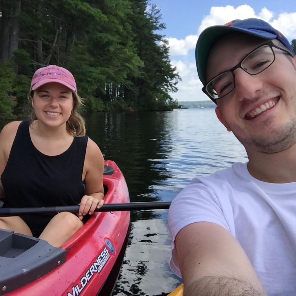 Kayaking on Great East Lake, August 2018