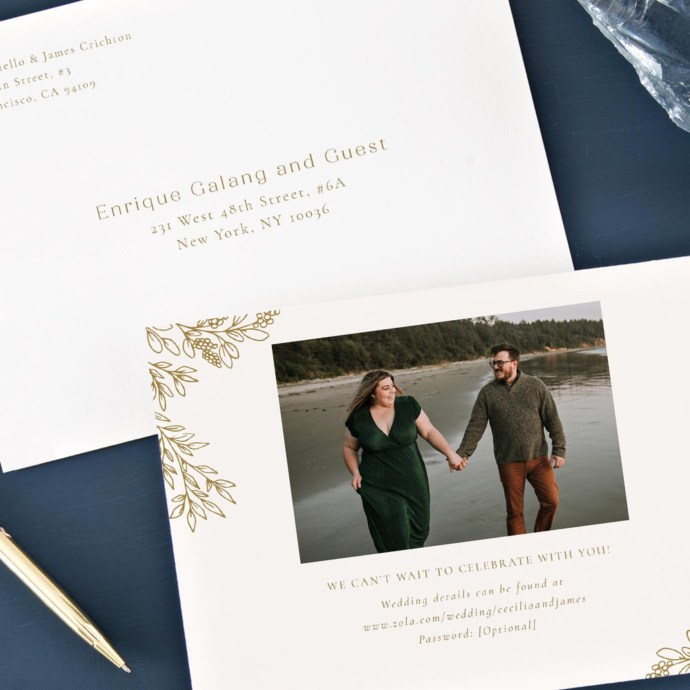 Vinehall Landscape | Gold | Zola Wedding Invitations