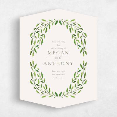 Green Diamond Wedding Save the Date - Thornton Portrait
