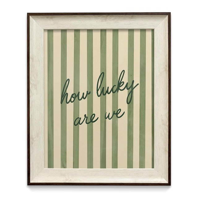 razliubit Green Cute Framed Wall Art Prints, Replaceable Wall Decors for Room Aesthtic, Small Framed Artwork Oil Painting for Bedroom Bathroom Kitchen Office Decor(10"x12")
