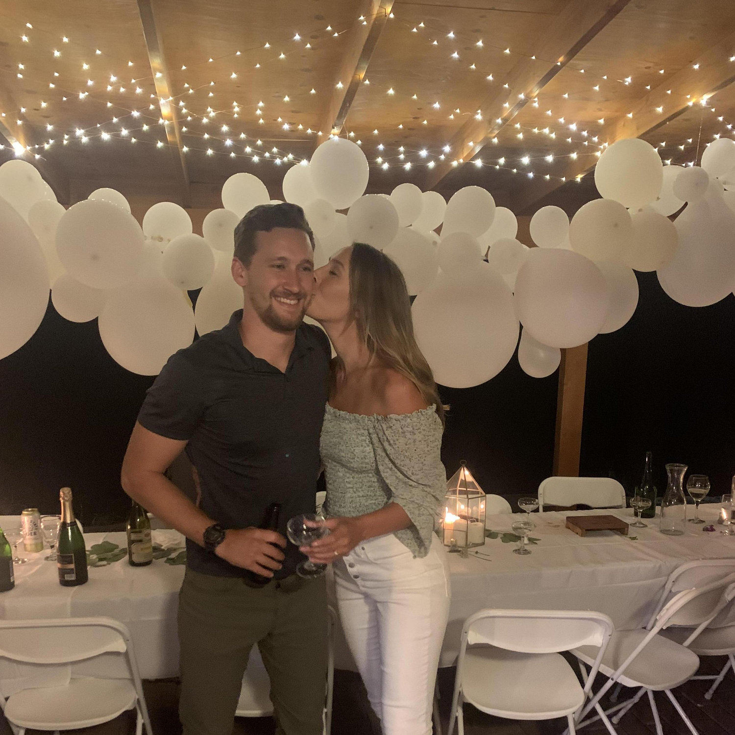 Our engagement party at Becky & Jeff's house in Grass Valley.