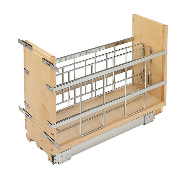 Rev-A-Shelf 447-BCBBSC-5C 447 Series 5-Inch Wide Pull Out Foil, Wrap, Sheet, and Tray Divider Cabinet Organizer for Kitchen Base Cabinets