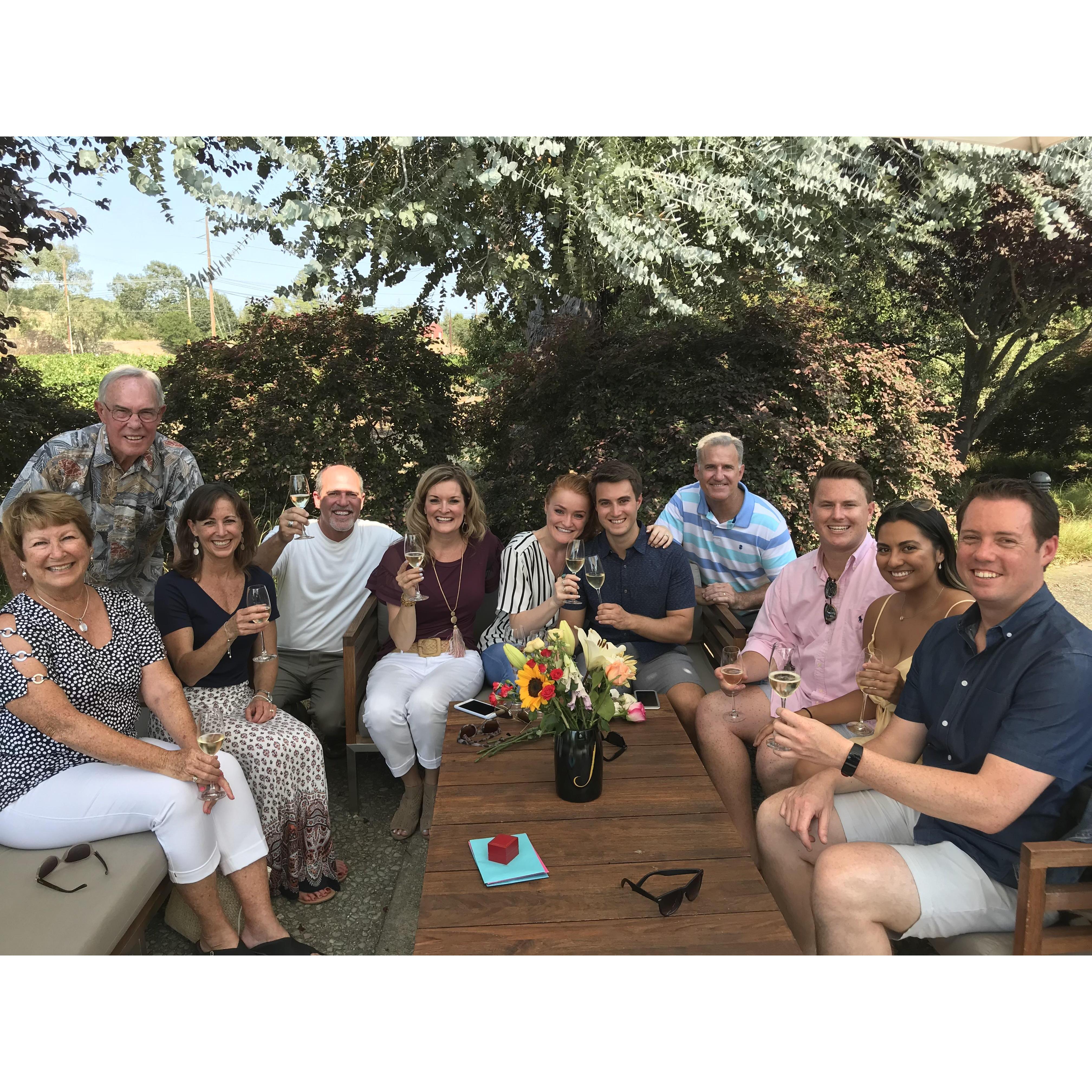 Celebrating our engagement with our families.