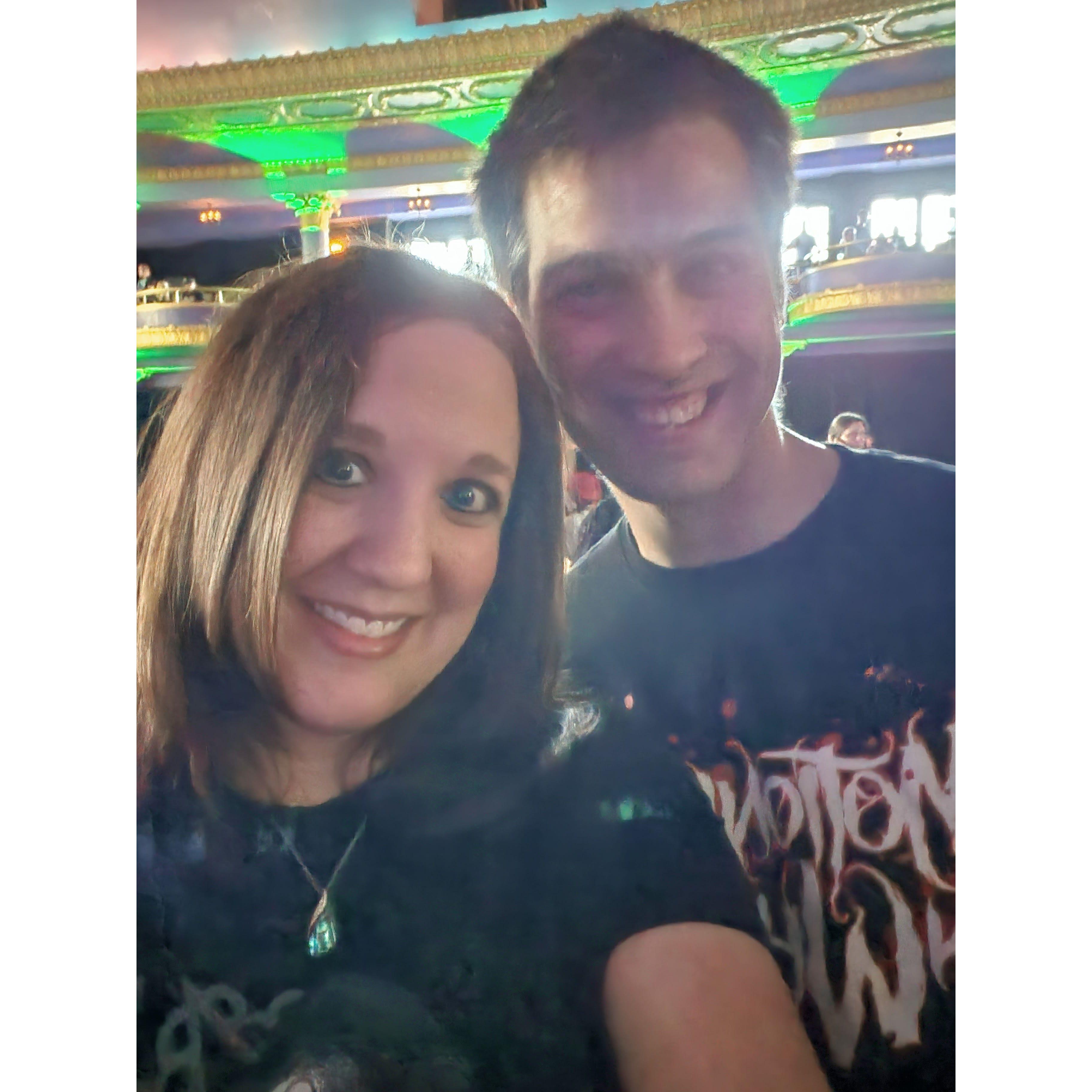 At a rock concert