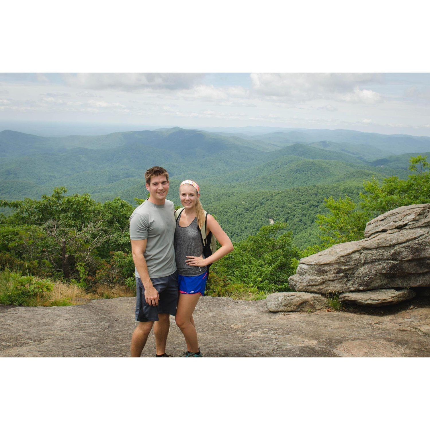 Hiking Blood Mountain outside of Helen, Georgia to celebrate my birthday in 2016. This was one of our first camping trips together!