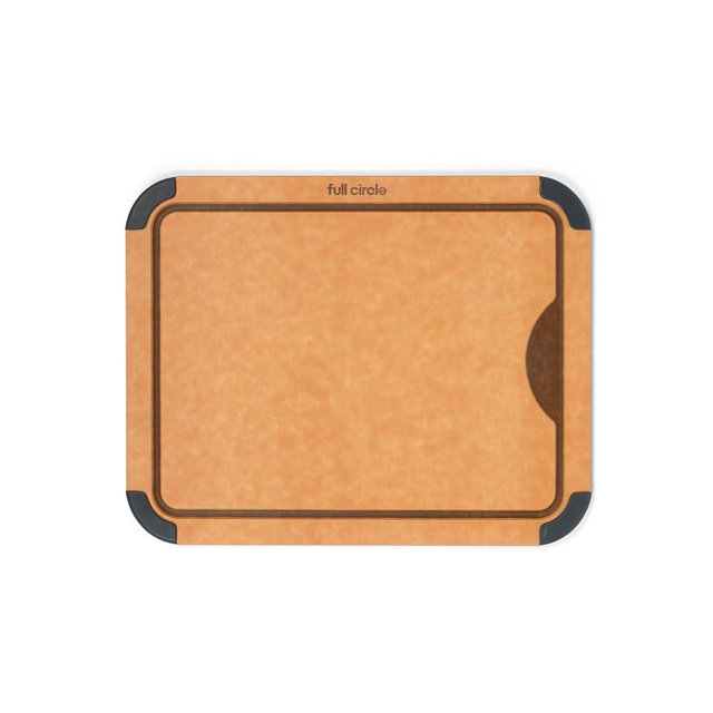 Full Circle Chop To It Chef’s Carving Cutting Board – Large Size 13”x17" – Dishwasher Safe, Reversible & Lightweight, Naturally Bonded Kraft Paper, Non-Slip Feet with Juice Groove