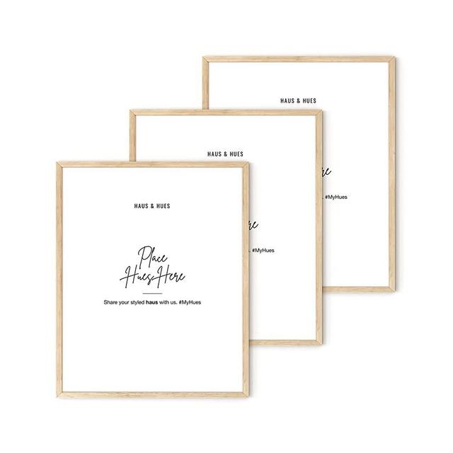 Haus and Hues 8"x10" Beige Oak Wood Frames Set of 3 – 8x10 Wood Picture Frame Set Wood Picture Frames Wood Frames Picture Frames For Wall Picture Frames Light Wood Picture Frames Wooden Frame, BEIGE FRAMED