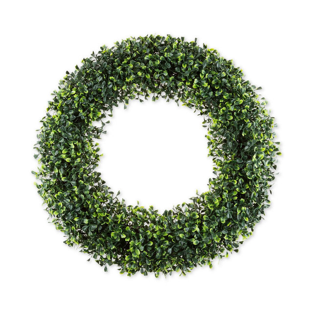 Pure Garden Faux Boxwood 19.5" Round Wreath