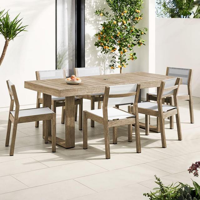Portside 76.5" Dining Table & Textilene Chairs Set