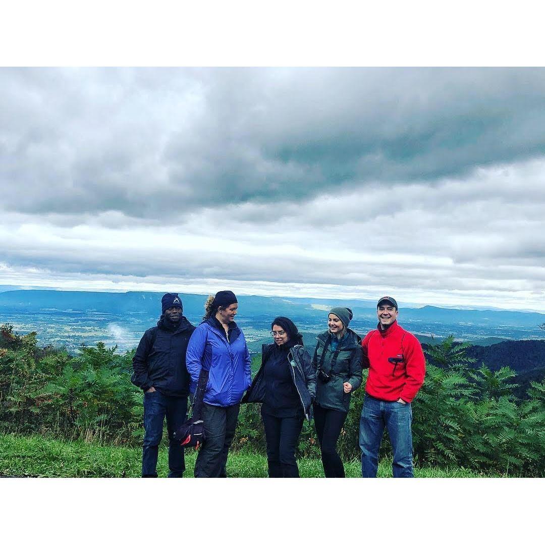 Camping with friends in the Shenandoah - it was cold!