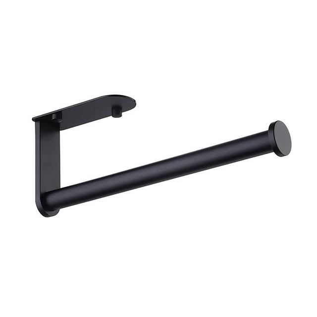 KES Adhesive Under Cabinet Paper Towel Holder Wall Mount Kitchen Paper Towel Rack Aluminum Matte Black, KPH400-BK