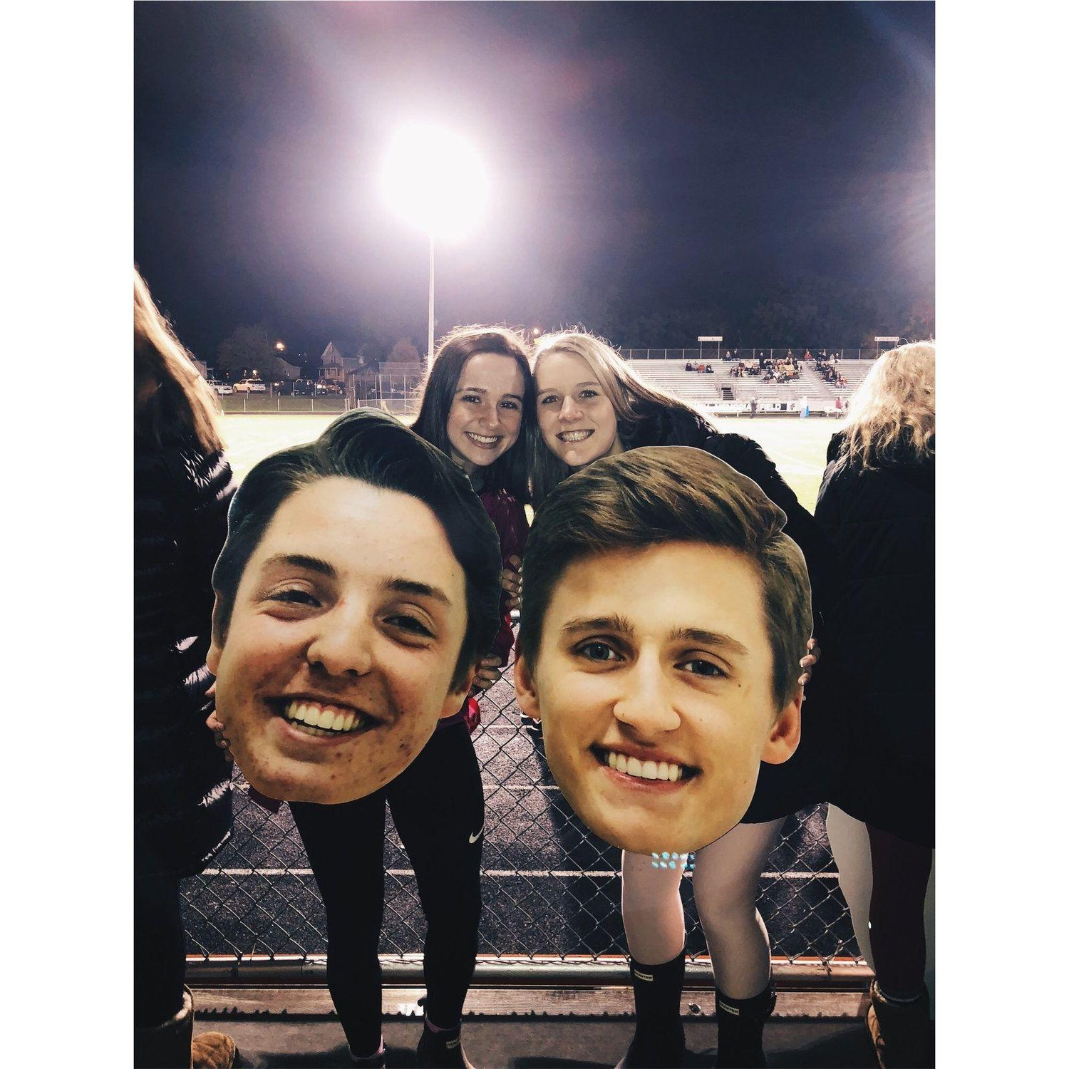 This was my Junior year and Cade's Senior year- we were at one of his football games here!