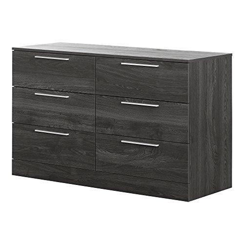 South Shore Step One Essential 6-Drawer Double Dresser, Gray Oak