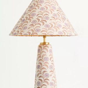 Lulu Printed Fabric Upholstered Empire Table Lamp