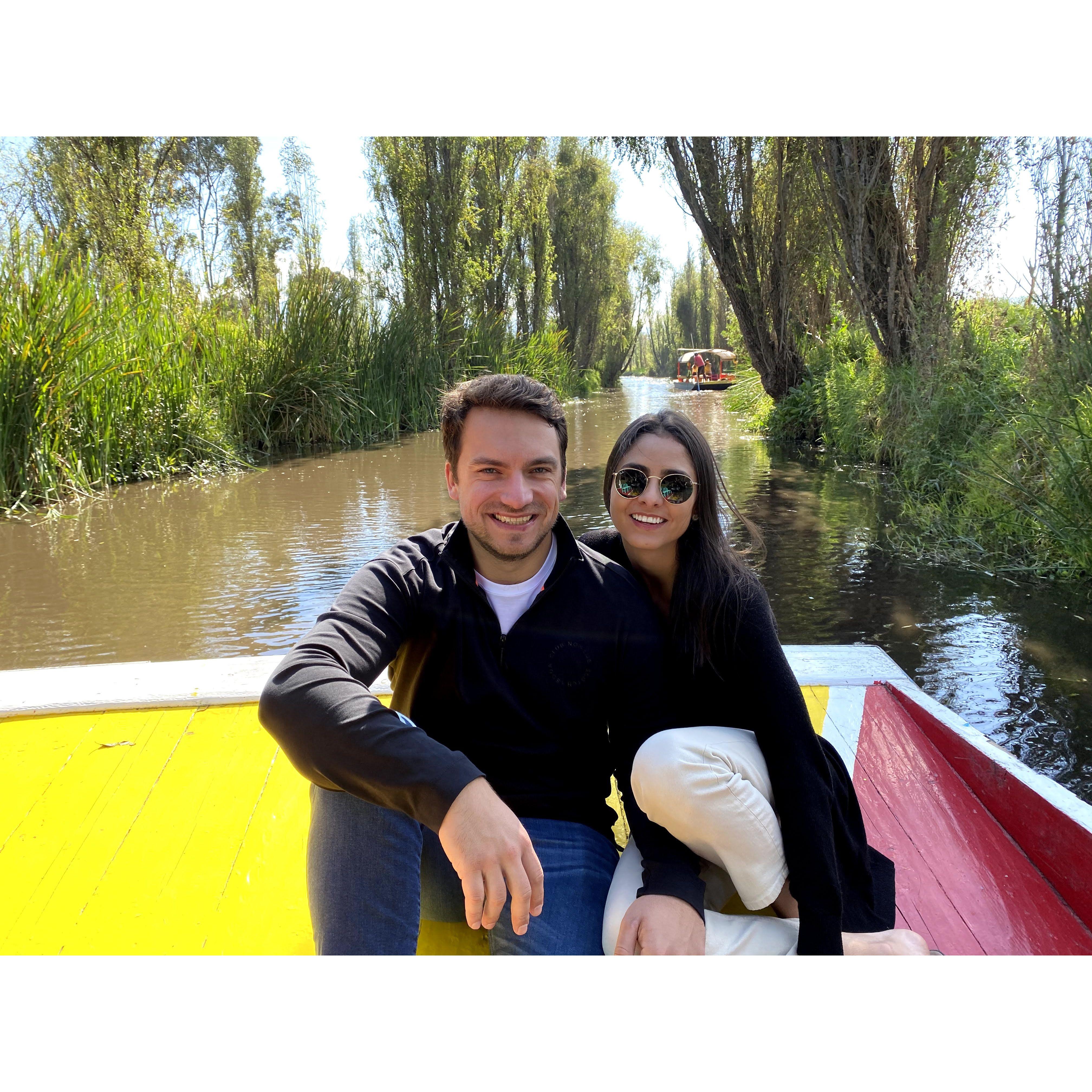 On our yacht in Mexico City