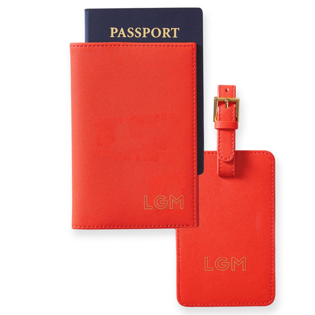 Fillmore Vegan Leather Luggage Tag and Passport Case