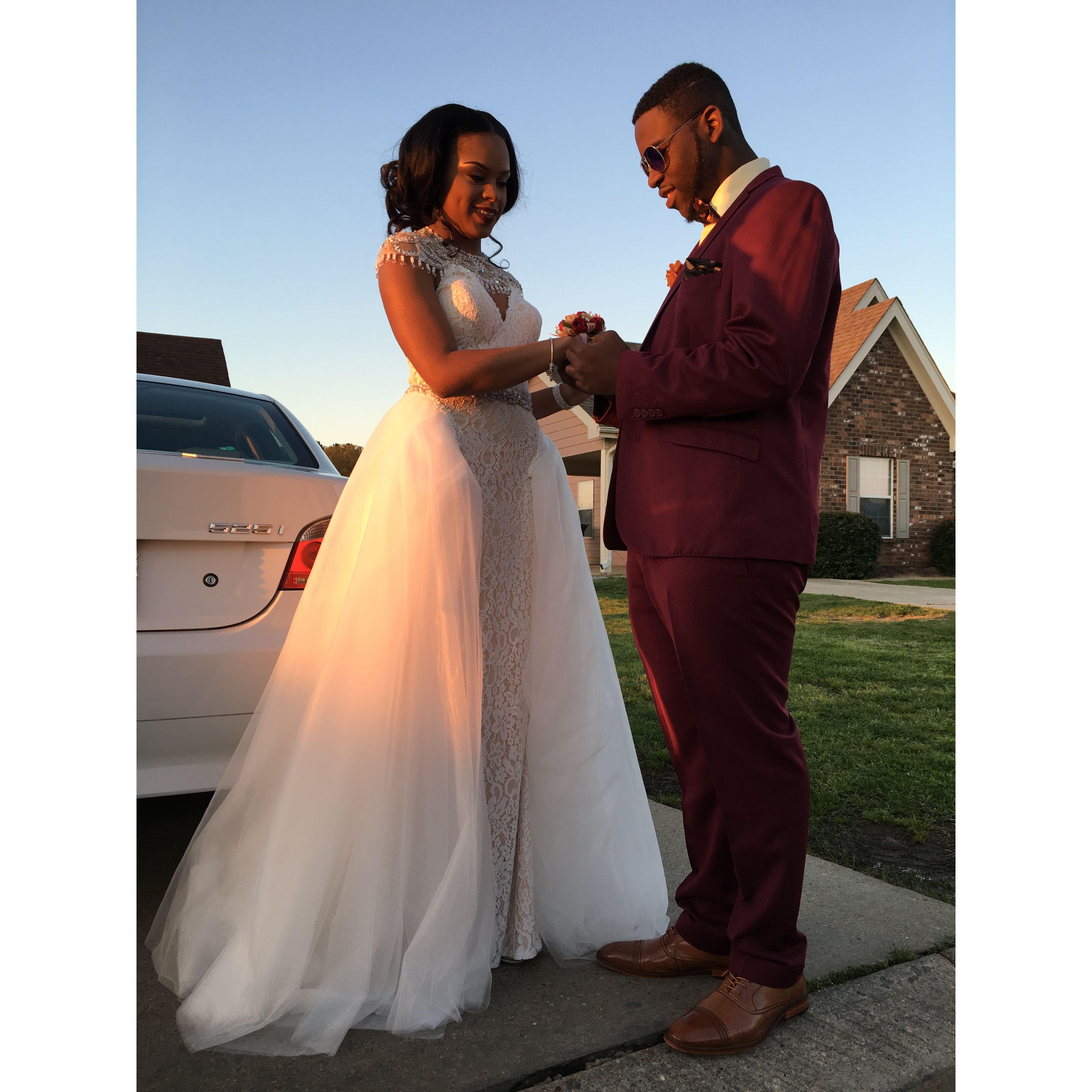 Our first time going to prom together.