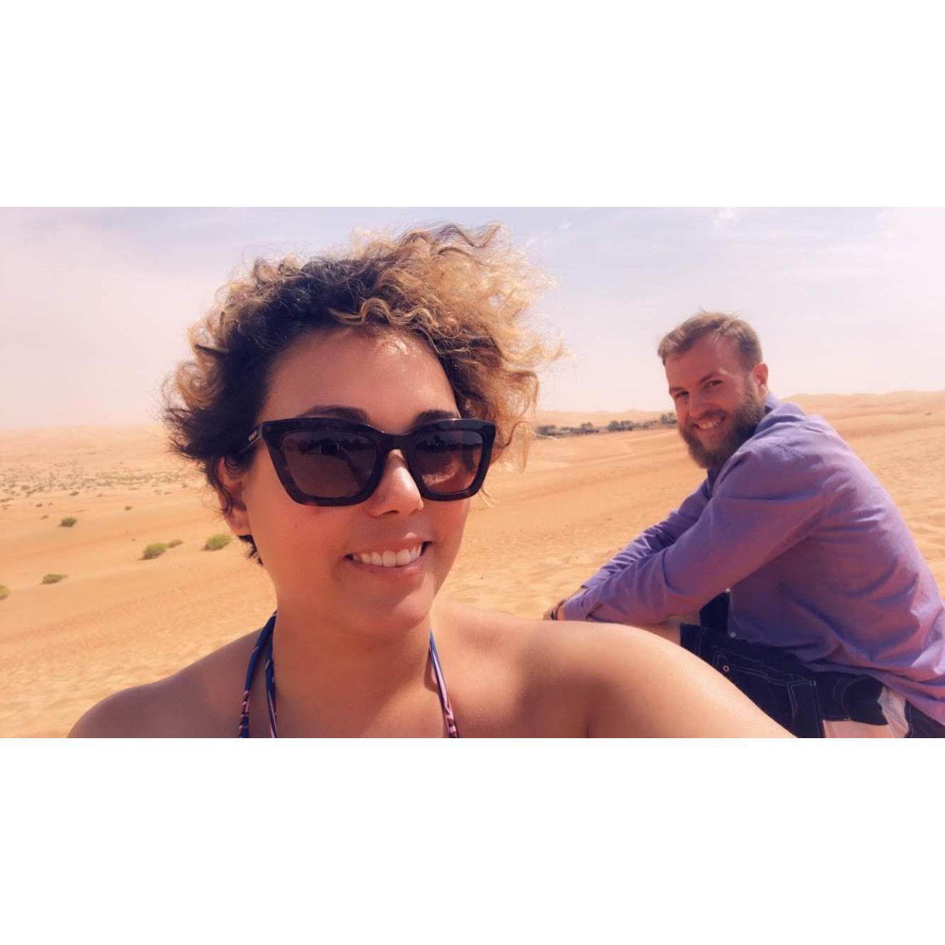 Tanning in Abu Dhabi's desert