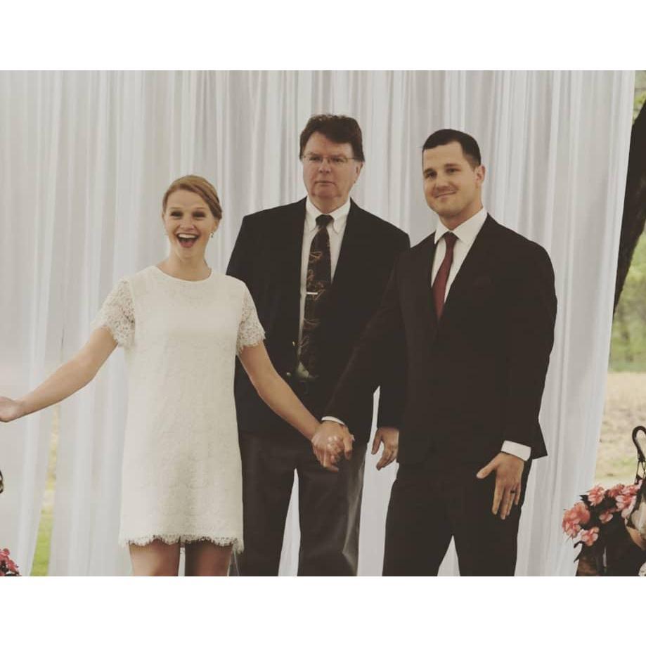 Our first picture as husband and wife.