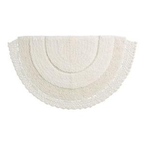 Half Circle Ivory Crocheted Bath Mat - World Market