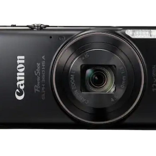 Canon - PowerShot ELPH 360 HS A Full HD Video 20.2-Megapixel Digital Camera - Black