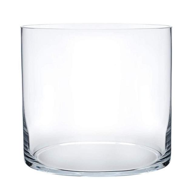 Flower Glass Vase Decorative Centerpiece for Home or Wedding by Royal Imports - Cylinder Shape, 5"x5", Clear