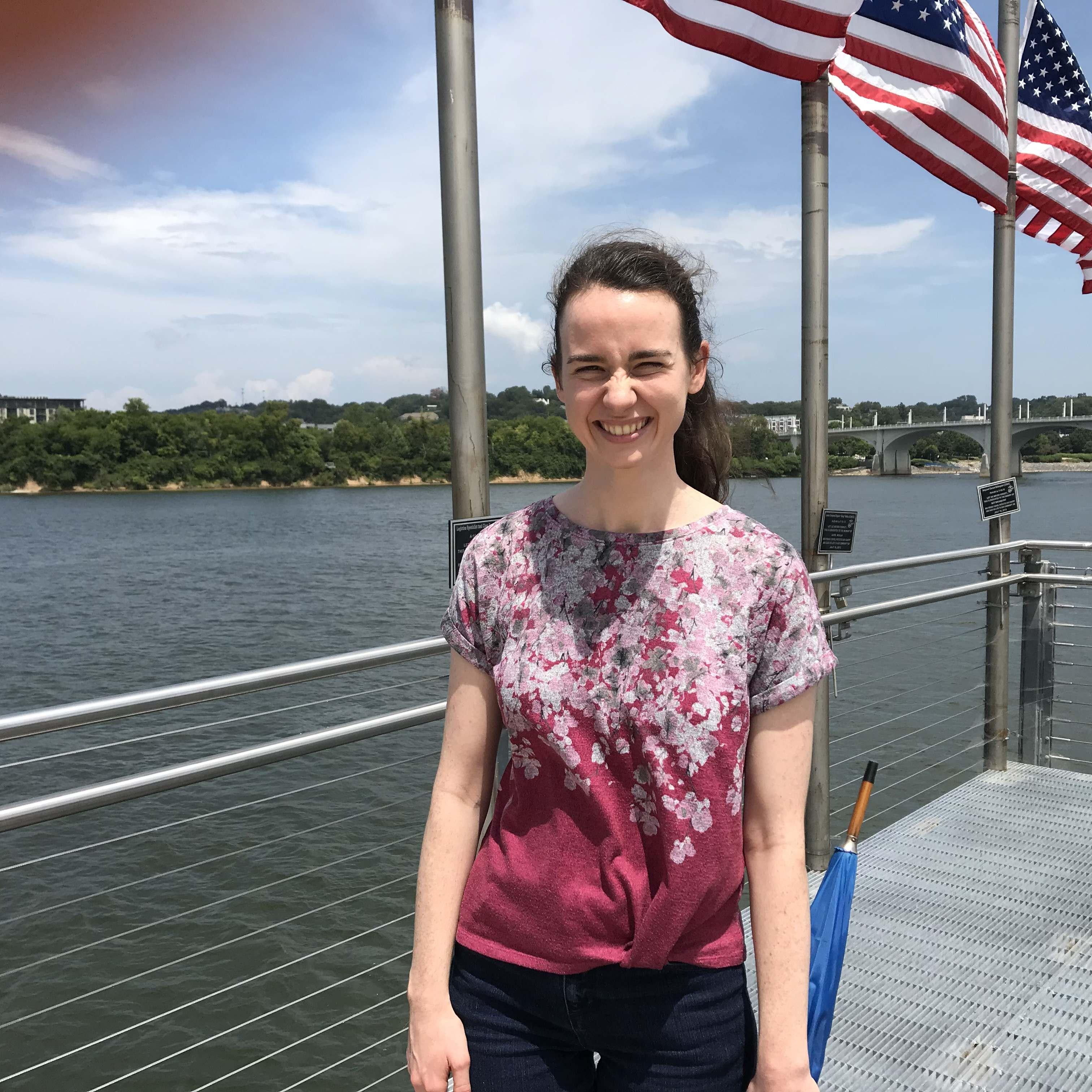 Isabel's first trip to Chattanooga included walking the pedestrian bridge and getting a close-up look at the Tennessee River. (August 13, 2021)