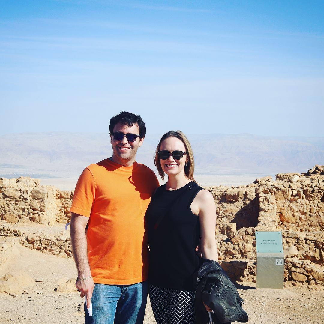 Looking out over the Dead Sea in Masada, Israel