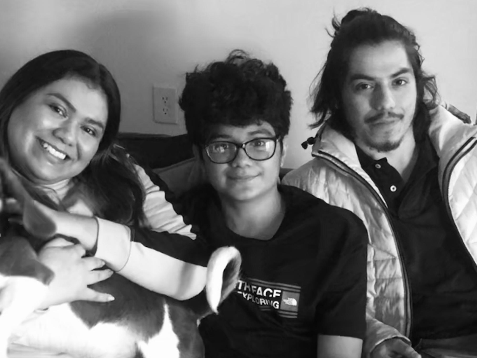 Egla’s brothers:  Marcelo is the little one, Humberto is the big one, and Rocco is the doggy