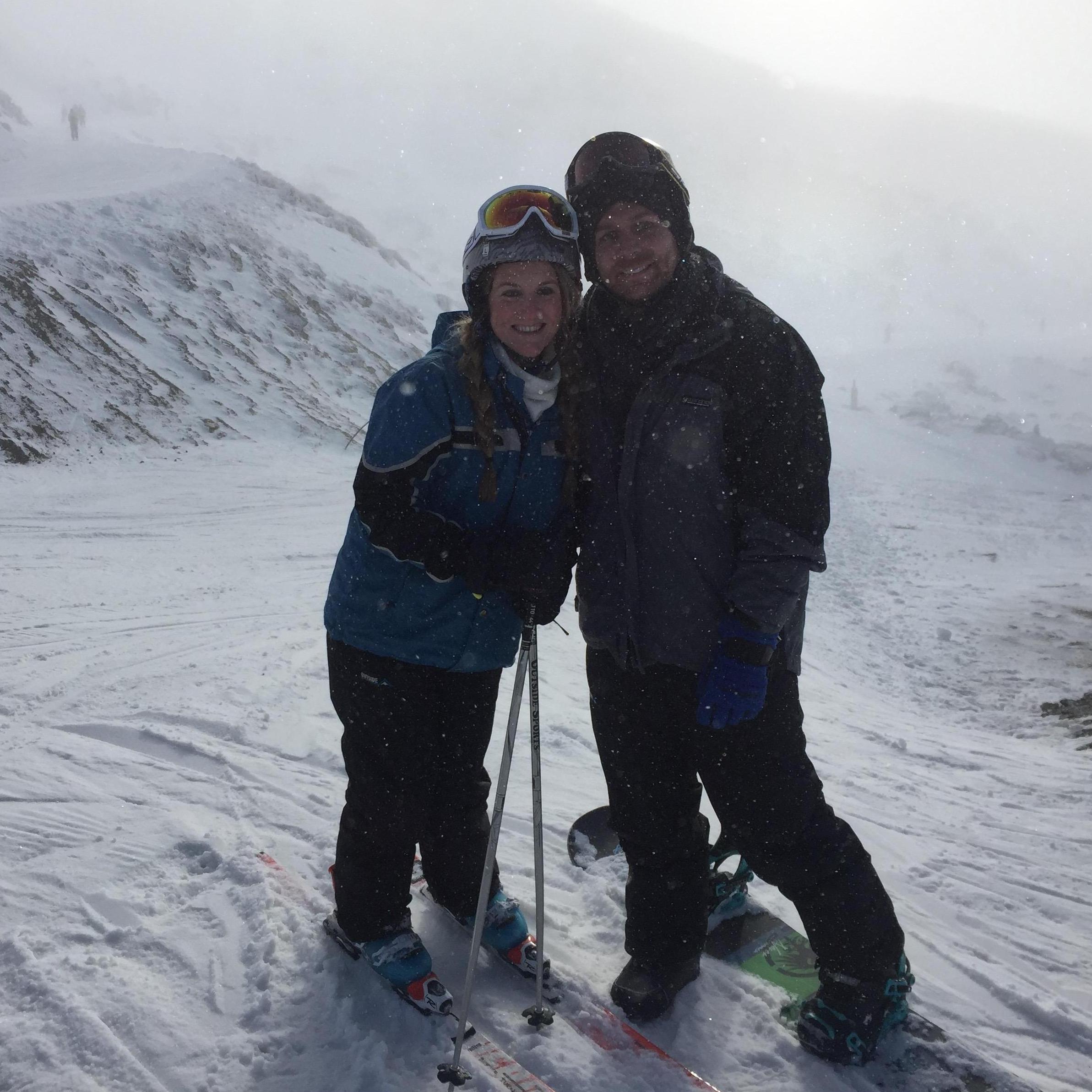 Our first time skiing together and it happened to be New Zealand!