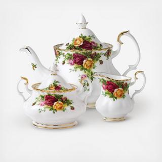 Old Country Roses 3-Piece Tea Set